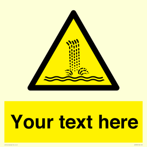 Custom warning artificial waterfall